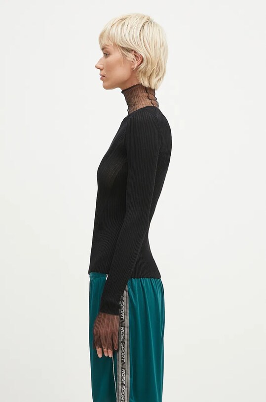Sportmax sweter wełniany Derris 2422366052600 czarny AW24