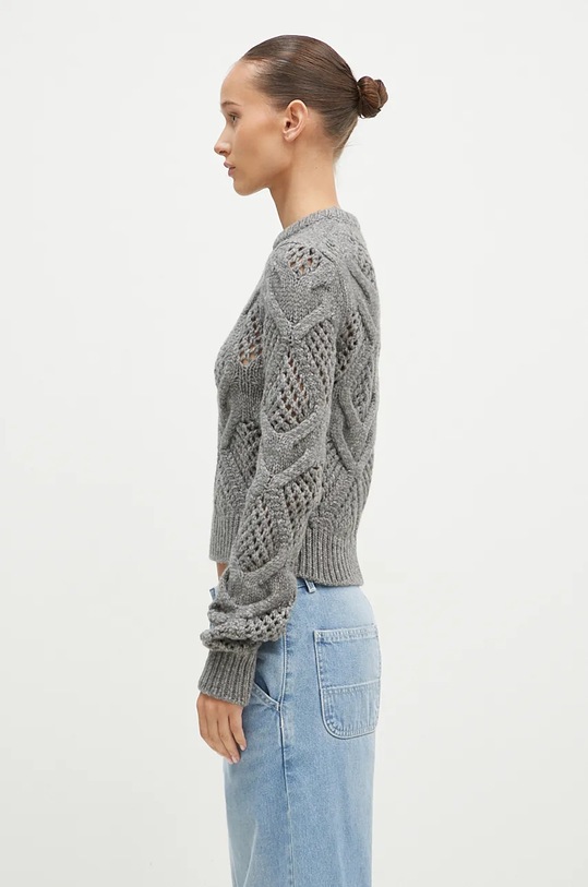 Sportmax sweter wełniany Narvel 2422366092600 szary AW24