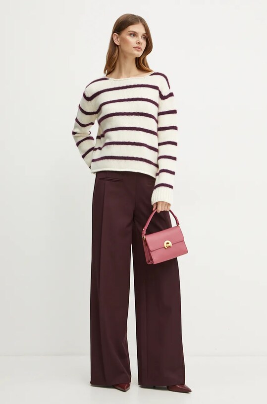 Πουλόβερ με προσθήκη μαλλιού Forte Forte 13341.myknit μπεζ AW24