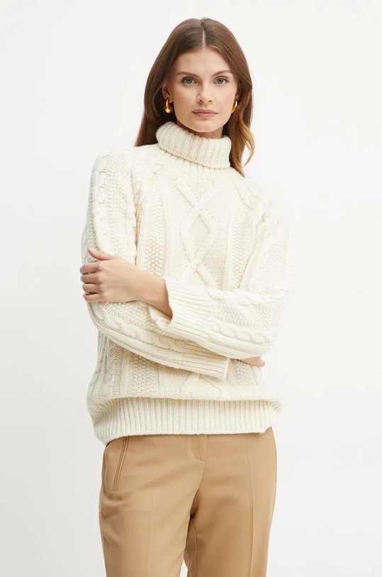 Vuneni pulover Forte Forte bez uzorka bež 13340.myknit