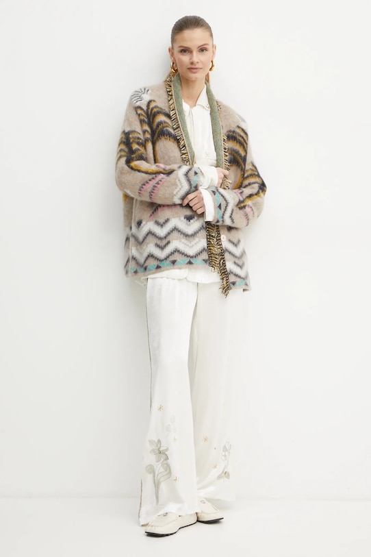 Vuneni kardigan Forte Forte 13365.myknit bež AW24