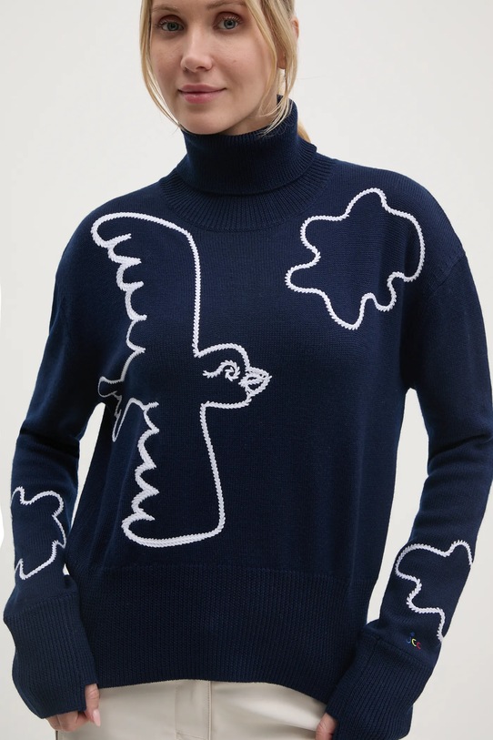 Pulover Rossignol x JCC natpis mornarsko plava RLNWO16