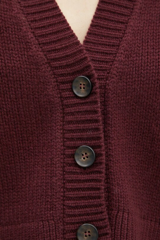 La Mania cardigan din lână MARI LM.MARI burgundia