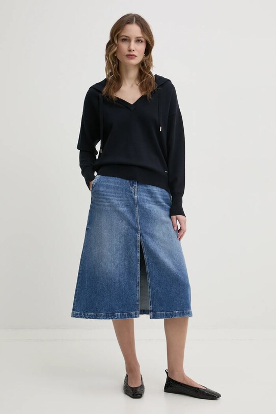 Morgan sweter MBALLON MBALLON granatowy AW24