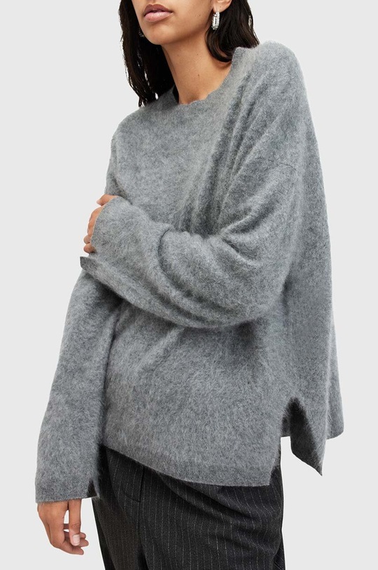 AllSaints pulover de casmir REBEL CREW NECK W117KB gri AW24