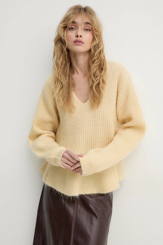 By Malene Birger pulover de lana COVA groase galben 103003