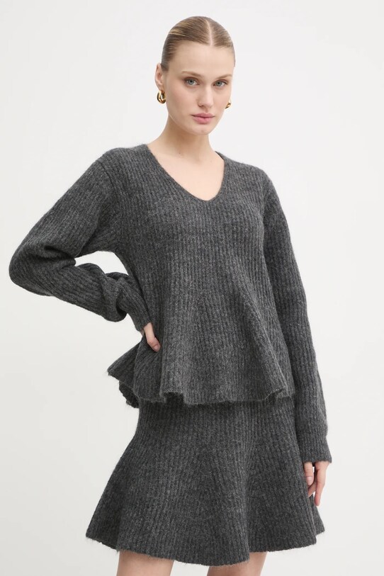 By Malene Birger pulover de lana COVA gri 103003