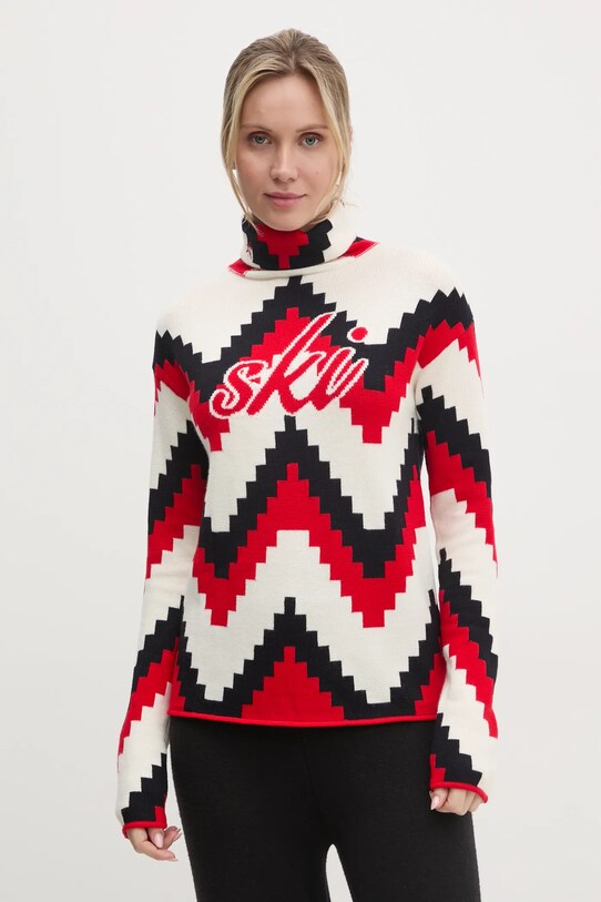 Perfect Moment πουλόβερ Chevron μαλλί μπεζ W3001096.2202