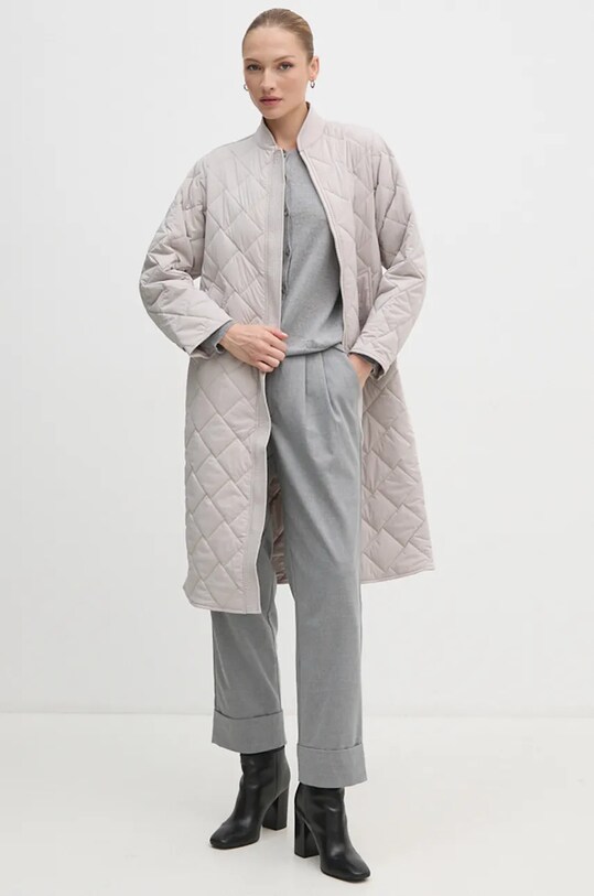 Sandro Ferrone cardigan din lana SFS69YBEQUAD gri AW24