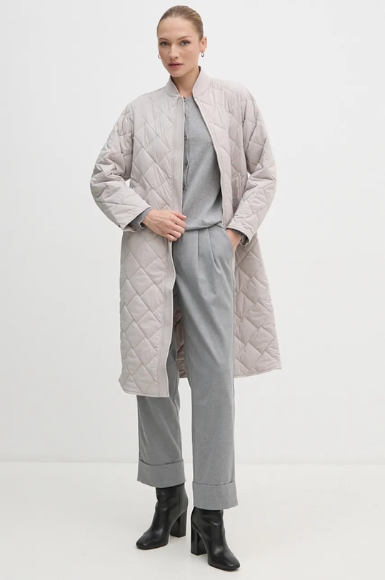 Vuneni kardigan Sandro Ferrone SFS69YBEQUAD siva AW24