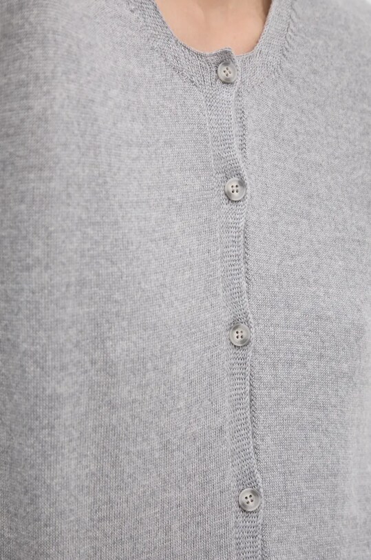 Sandro Ferrone cardigan din lana gri SFS69YBEQUAD