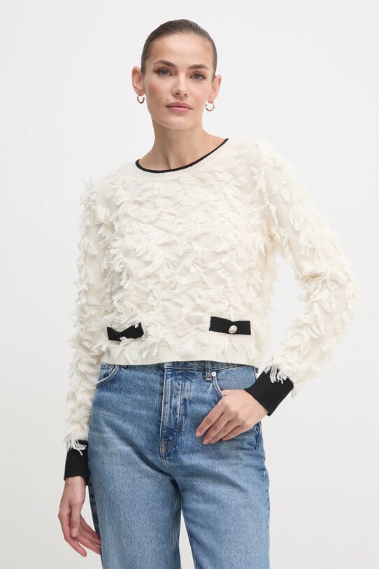OUI pulover din amestec de lana bej 89939