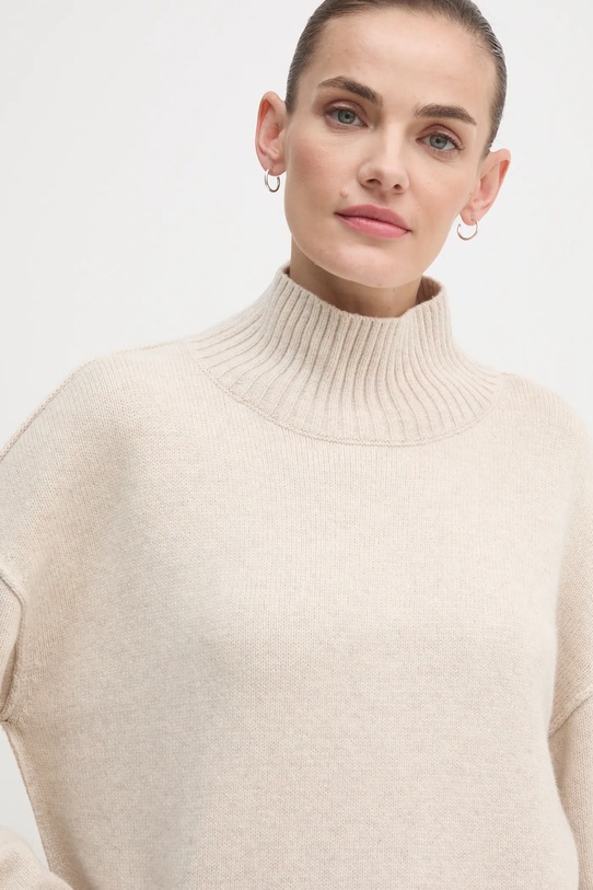 OUI sweter z domieszką wełny pozostałe beżowy 89932