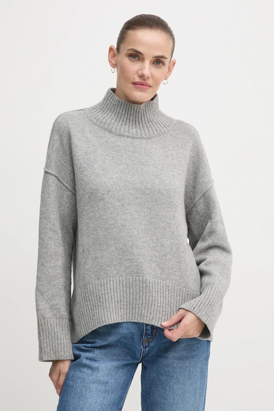 Svetr z vlněné směsi OUI směs šedá 89932