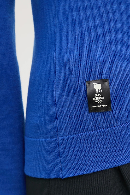G-Star pulover de lână D25510.D847 albastru