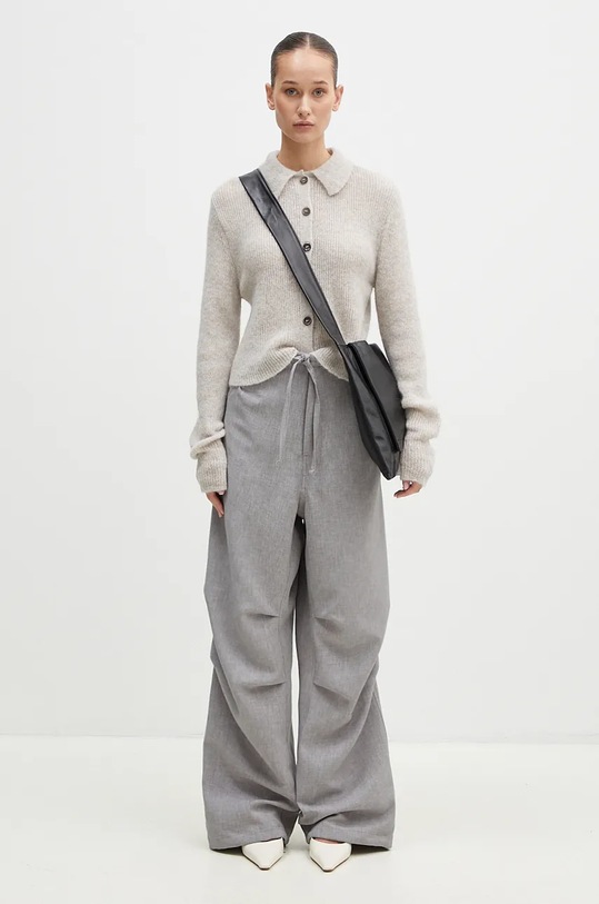 Our Legacy woolen cardigan Mazzy Polo W4243MB beige