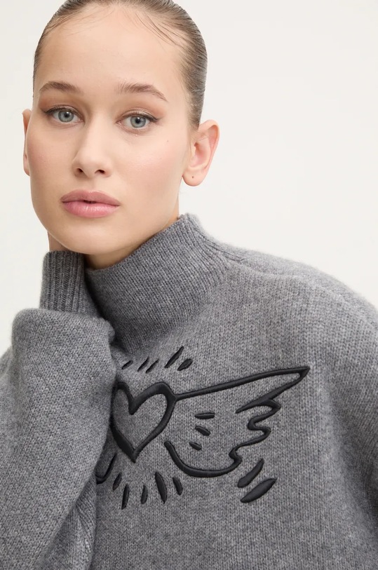 Miss Sixty maglione in lana x Keith Haring grigio 6L4RJ0380000