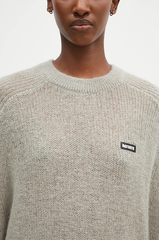Μάλλινο πουλόβερ Rotate Light Knit Logo γκρί 1128671125