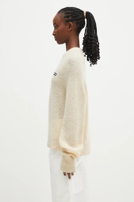 Vlněný svetr Rotate Light Knit Logo 1128671876 béžová AW24