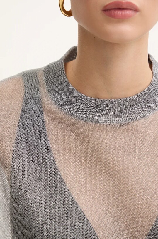 Never Fully Dressed pulover Zazi Jumper NFDKN441 gri