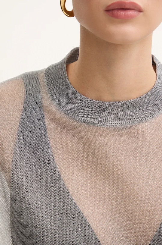 Never Fully Dressed sweter Zazi Jumper NFDKN441 szary