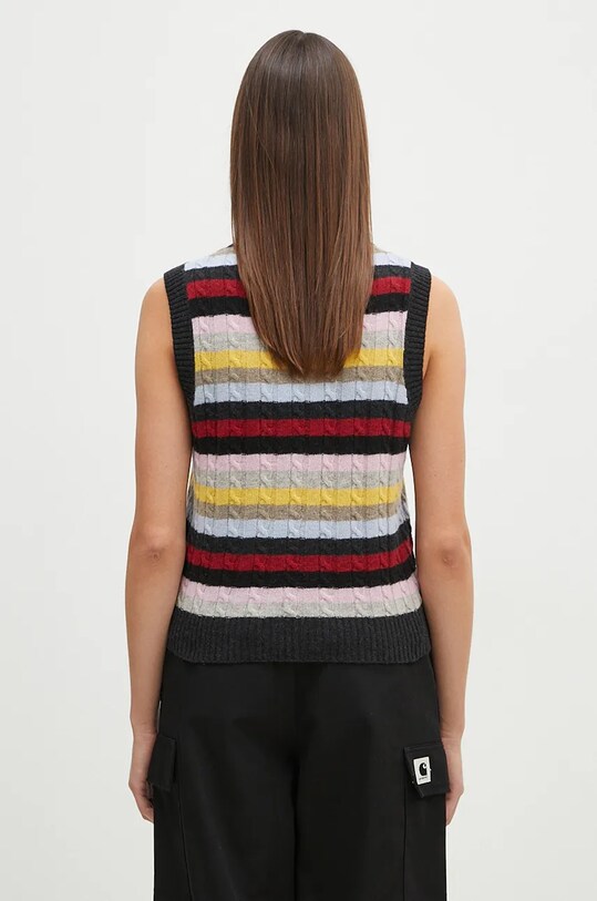 Odzież GANNI kamizelka wełniana Logo Wool Mix Vest K2286 multicolor