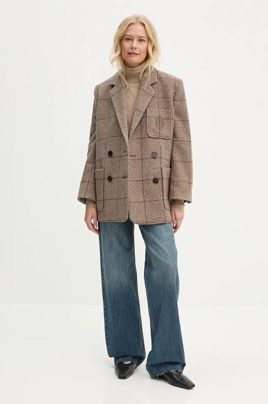 By Malene Birger pulover din amestec de lână MOHSEN Q72551001 bej AW24