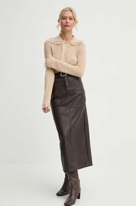 By Malene Birger pulover de lână DREELE Q72553002 bej AW24
