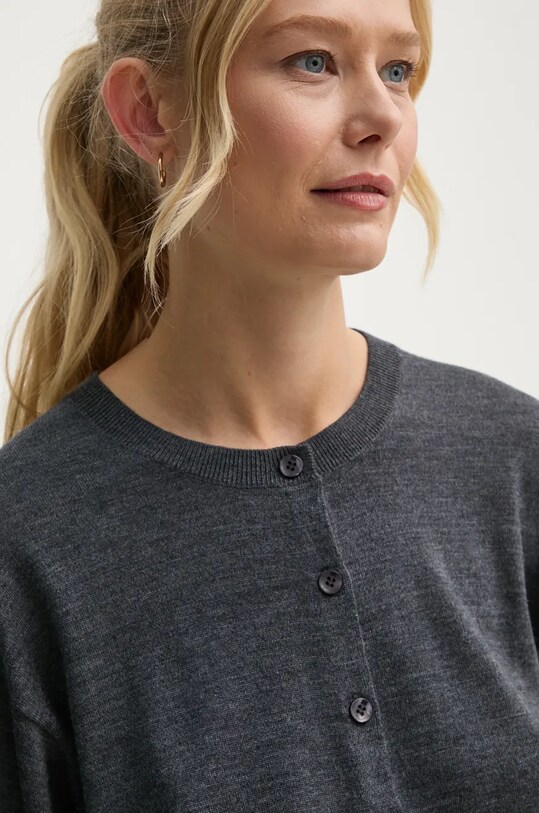 By Malene Birger kardigan wełniany MONTIE szary Q72580003