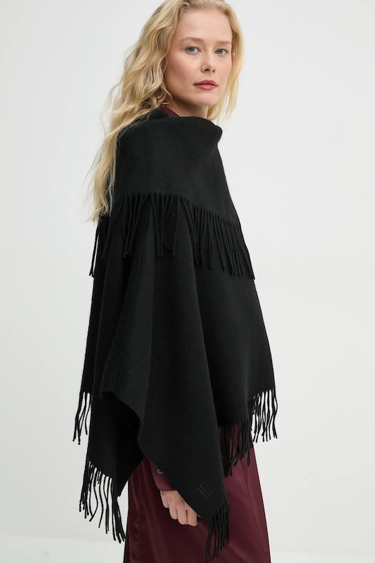 By Malene Birger poncho wełniane TURTMA wełna czarny Q70455023Z