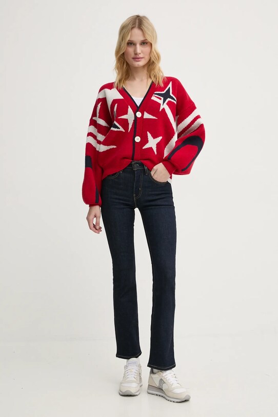 Шерстяной кардиган G-Star D25730.D939 красный AW24