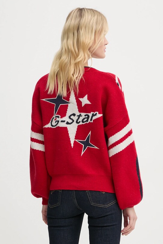Одежда Шерстяной кардиган G-Star D25730.D939 красный