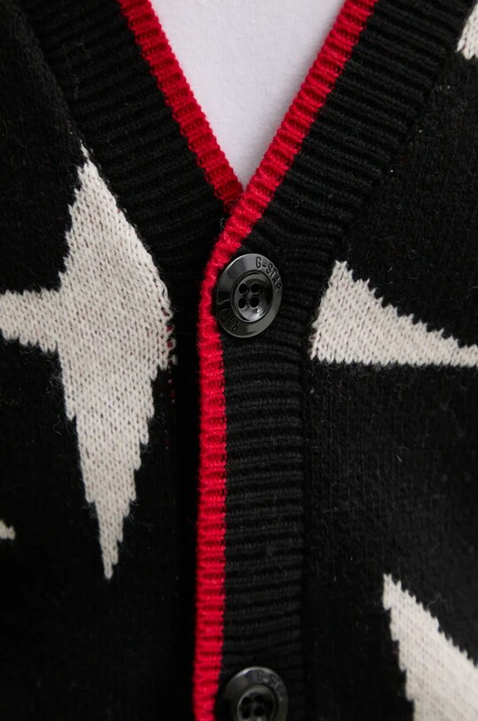 G-Star cardigan din lână D25730.D939 negru