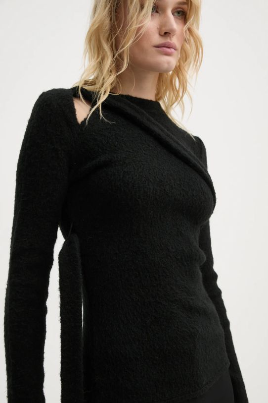 Heliot Emil wool blend jumper black AW24.W.07.065.BLK01