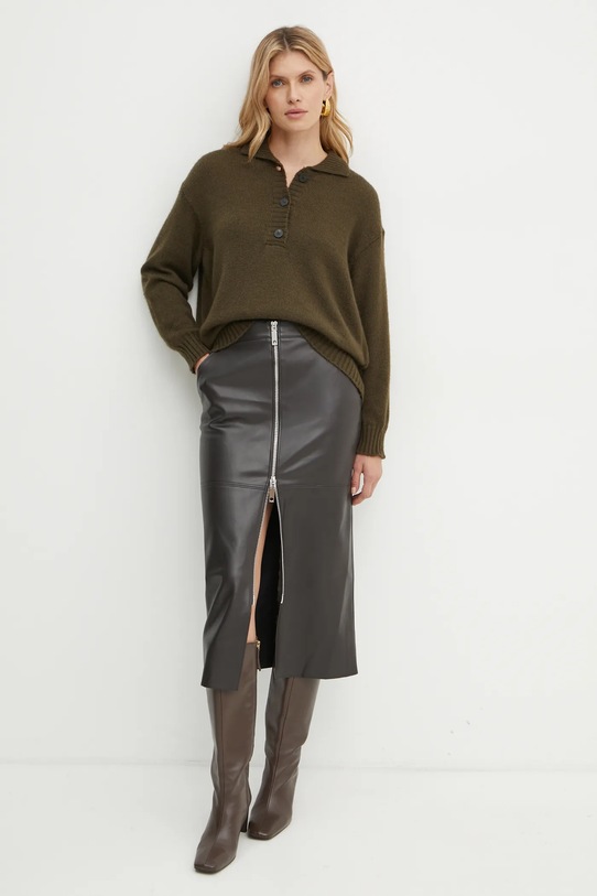 Светр з домішкою вовни Weekend Max Mara 2425366013600 зелений AW24