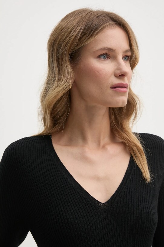 Sandro Ferrone pulover de lana SFS69YBEQUATTRO negru