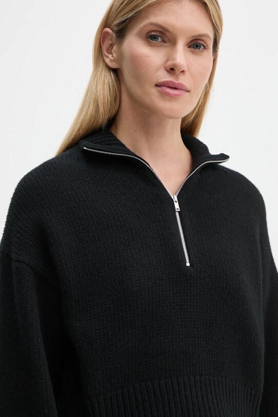 Nanushka sweter wełniany SONORE czarny NW24FWSW42500