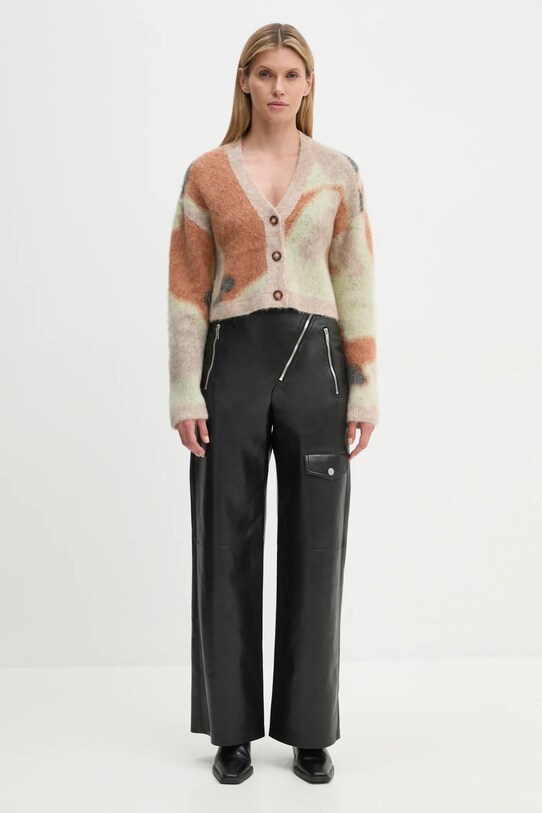 Nanushka cardigan din lana HENNY NW24FWSW44376 bej AW24