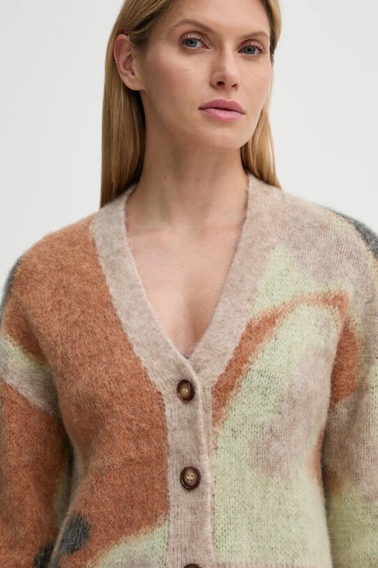 Nanushka cardigan din lana HENNY bej NW24FWSW44376