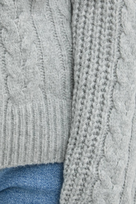 Pulover s dodatkom vune Abercrombie & Fitch KI150.4307.112 siva