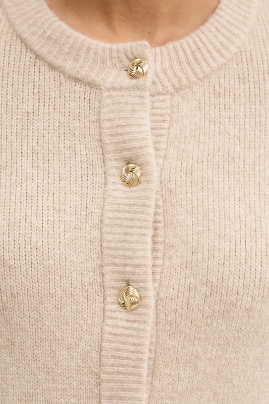 Abercrombie & Fitch kardigan z domieszką wełny KI150.4429.410 beżowy