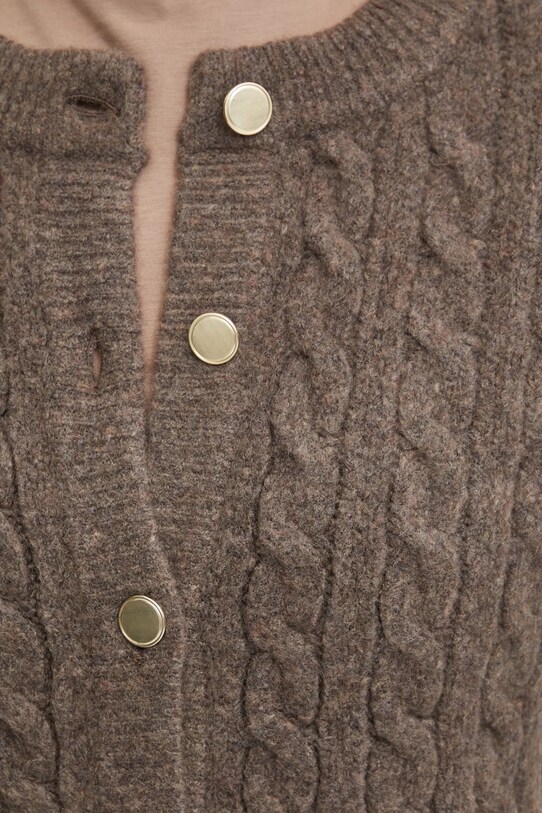 Abercrombie & Fitch cardigan con aggiunta di lana KI150.4459.400 marrone