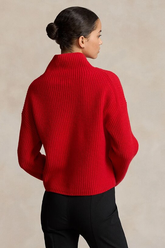 Вовняний светр Polo Ralph Lauren 211910459 червоний AW24