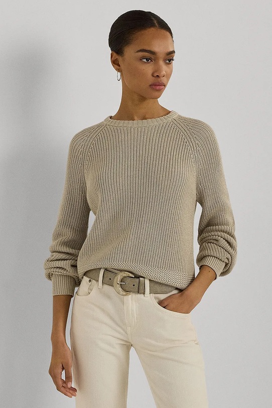 Lauren Ralph Lauren pulóver sima bézs 200940503