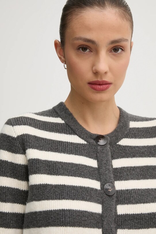 Kardigan s primjesom vune Pedro del Hierro siva 3518686