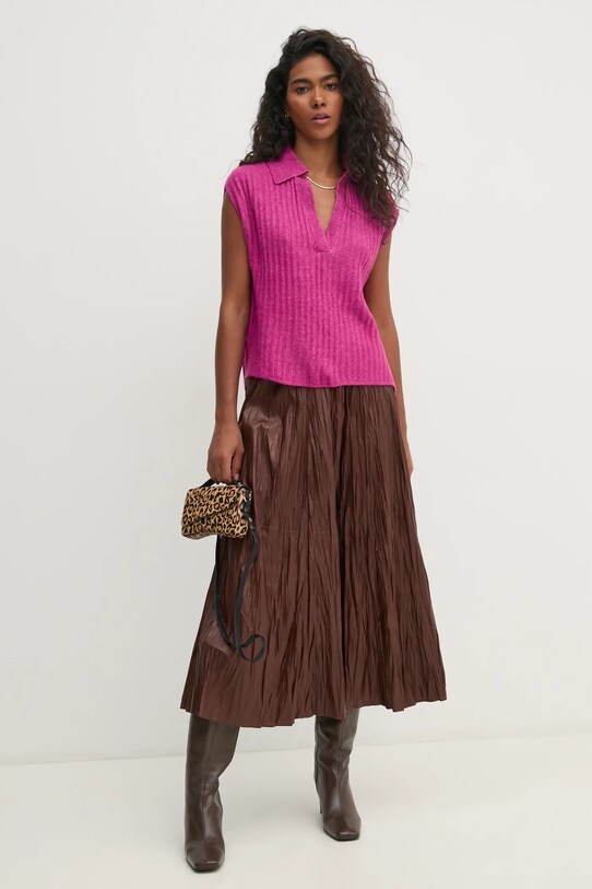 Γιλέκο από μείγμα μαλλιού Pedro del Hierro 5508907 μωβ AW24