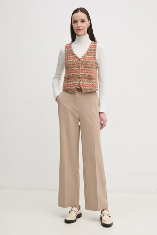 Жилетка с примесью шерсти Hoss Intropia 6318058 коричневый AW24