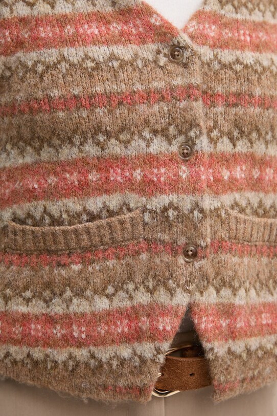 Жилетка с примесью шерсти Hoss Intropia 6318058 коричневый