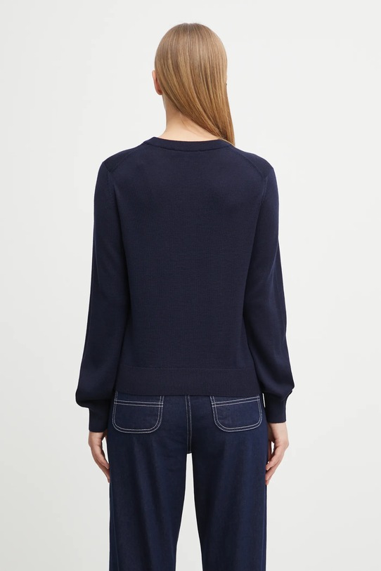 Odzież Maison Kitsuné sweter wełniany Bold Fox Head Patch MW00801KT1036 granatowy