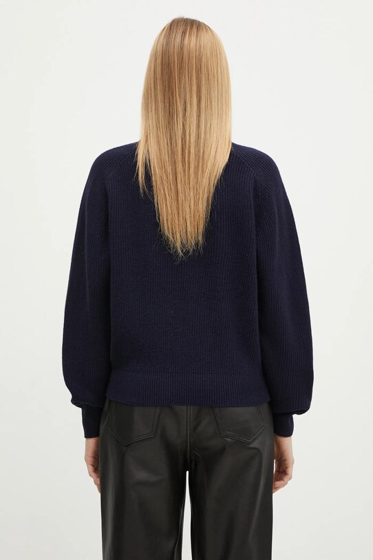 Odzież Maison Kitsuné sweter wełniany Bold Fox Head Patch LW00814KT1093 granatowy